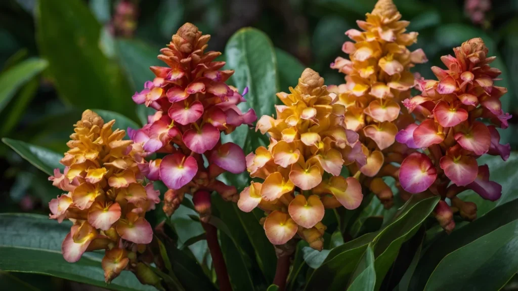 Colorful ginger flowers